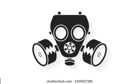 Gas Mask Vector Icon For Web Design And Desktop. Chemical Attack. Vector Illustration