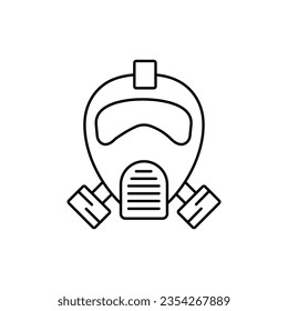 icono vector de máscara de gas que puede modificar o editar fácilmente

