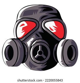 Vektorgrafik-Design von Gasmasken