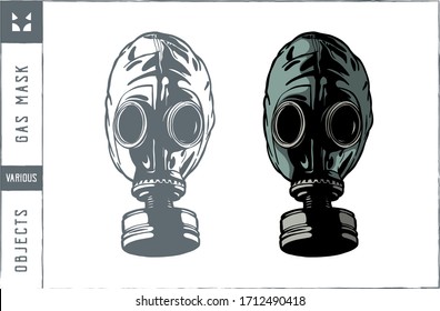 Gas mask Vector illustration - Hand drawn