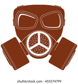 Gas mask. Vector illustration isolated on white background