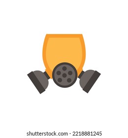 icono de imagen vectorial de máscara de gas con fondo blanco