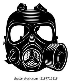 Gas Mask Vector Silhouette Vector Isolated Stock Vector (Royalty Free ...