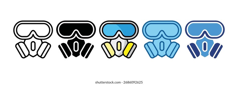 Elemento De Ícone Do Trabalhador Da Máscara De Gás Para Design