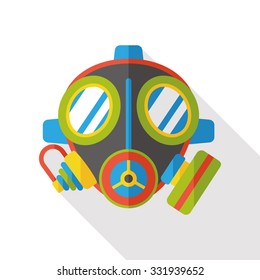 Gas masks flat icon