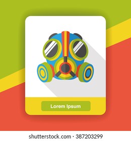 Gas masks flat icon