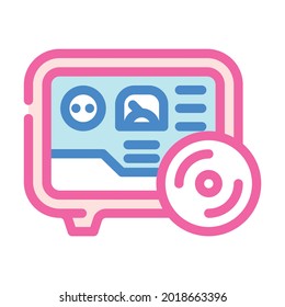 gas meter fuel indicator color icon vector. gas meter fuel indicator sign. isolated symbol illustration