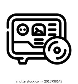 gas meter fuel indicator line icon vector. gas meter fuel indicator sign. isolated contour symbol black illustration