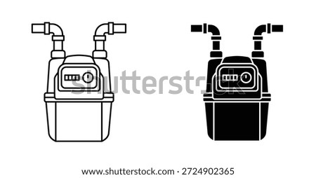 Gas meter icon graphic design. Vector icon illustrations