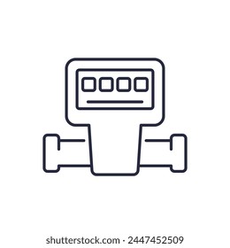 Gas meter icon in line style