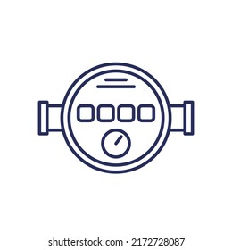 Gas meter icon, line vector