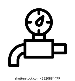 Gas Meter Icon on White Background. Real Estate Icons