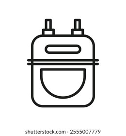 Gas meter icon Simple thin line flat symbol