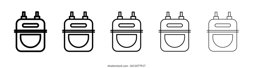 Gas meter icon Symbol mark in Outline style