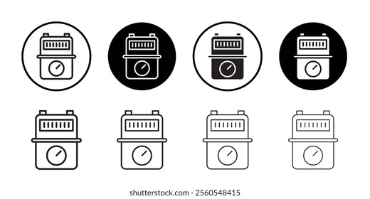 Gas meter icon Thin line flat illustration