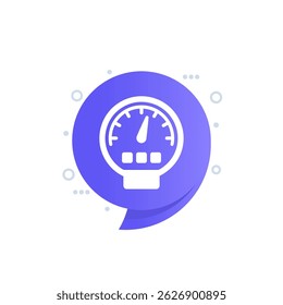 Gas meter icon, vector sign