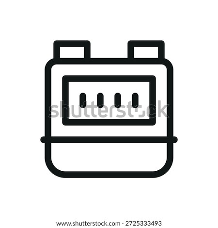 Gas meter line icon, smart gas meter vector symbol with editable stroke