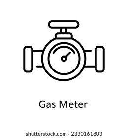 Gaszähler-Leitbild Design-Illustration. Symbol für intelligente Industrien auf weißem Hintergrund EPS10-Datei