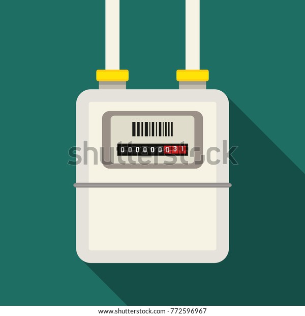 A gas meter\
in the private house, counter for distribution domestic gas.vector\
illustration isolated\
illustration