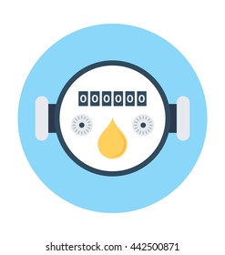 Gas Meter Vector Icon