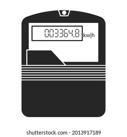 Icono vectorial del medidor de gas.Icono vector negro aislado en el medidor de gas de fondo blanco.