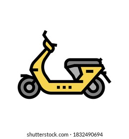 gas moped color icon vector. gas moped sign. isolated symbol illustration