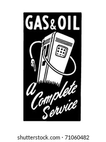 Gas And Oil 4 - Retro Ad Art Banner