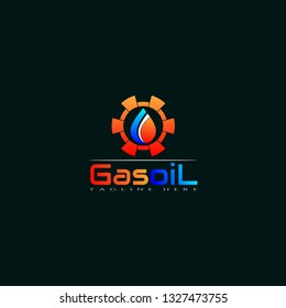Gas and oil icon template, creative vector logo design, illustration element.