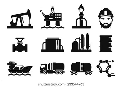 Gas and Oil icons set // 01