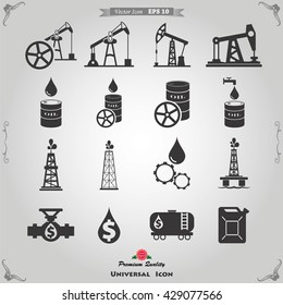 Gas and Oil icons set