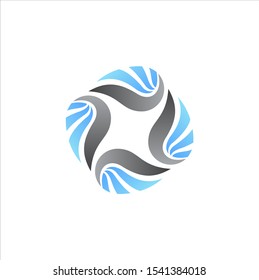 Gas and oil industrial logo design idea with oil drop, gas and flame shape. logo vector for energy business. Energy resources logo layout.