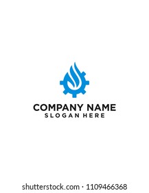 gas and oil logo design vector illustration template