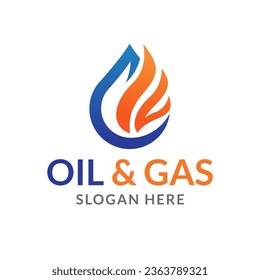 ilustración vectorial del diseño del logotipo de gas y aceite