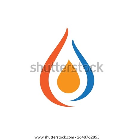 Gas oil and nature energy logo design 