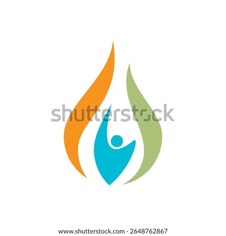Gas oil and nature energy logo design 