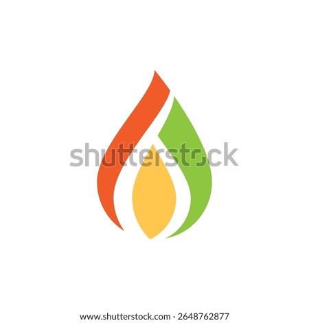 Gas oil and nature energy logo design 