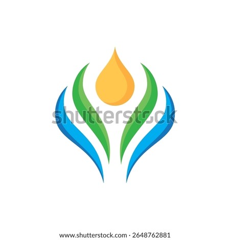 Gas oil and nature energy logo design 