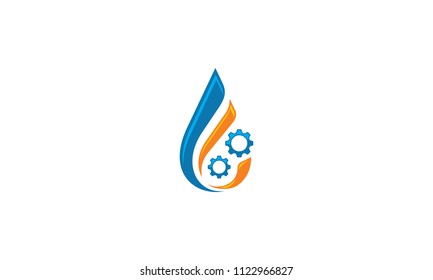 gas and oil resources logo vector icon