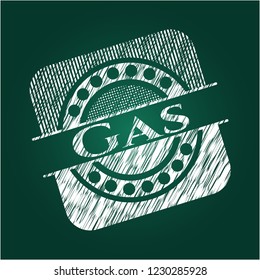 Gas on blackboard