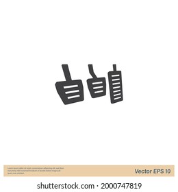 gas pedal, brake pedal Icon Vector illustration simple design element