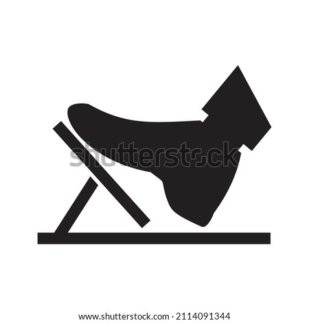 gas pedal, brake pedal, isolated icon on white background