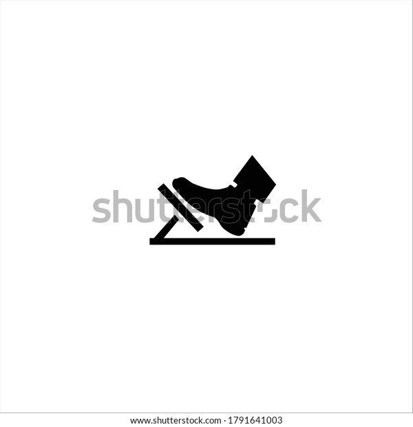 gas pedal, brake pedal,\
isolated icon on white background, auto service, repair, car\
detail