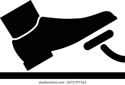 Icono de Vector estilo plano de pedal de gas