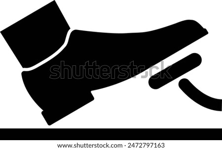 Gas pedal flat style vector icon