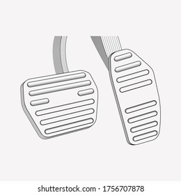 Gas pedal icon line element. Vector illustration of gas pedal icon line isolated on clean background for your web mobile app logo design.