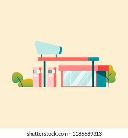 Gas or petrol station vector