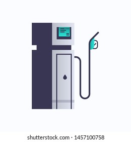 gas petroleum fuel station pump icon oil industry concept white background flat