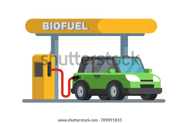 Gas\
petroleum petrol refill station. Vector flat\
design