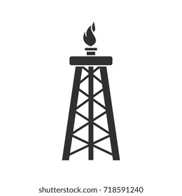 Gas pipe icon. Black silhouette  illustration of Gas pipe vector icon for web isolated on white background
