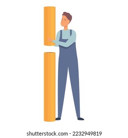 Gas pipe icon cartoon vector. Engineer industry. Gasman rig